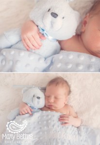 Two images of a newborn boy portrait session captured by an Augusta GA newborn photographer