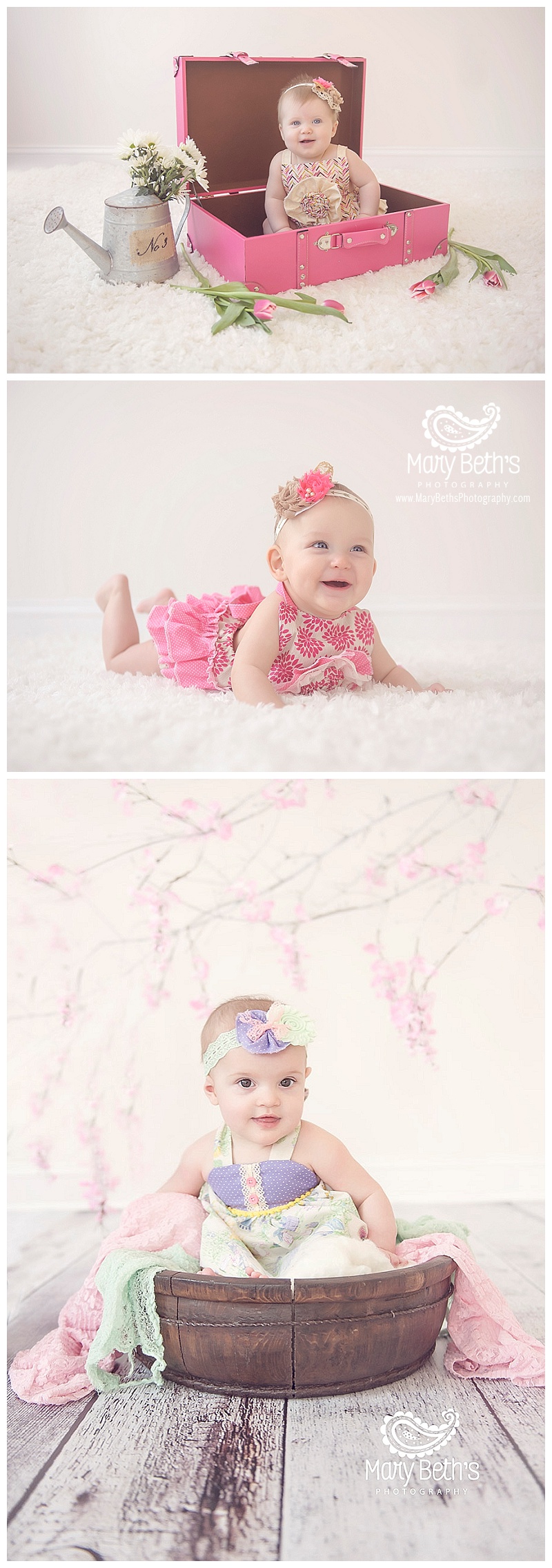 Augusta GA Newborn Photographer images of small children in hand sewn frilly outfits | Mary Beth's Photography