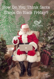 Augusta GA Newborn Photographer images of Santa shopping on Black Friday | Mary Beth's Photography
