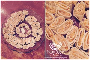 Augusta GA Newborn Photographer images of making a tortilla appetizer with salsa, cream cheese, sour cream, ranch dressing and cheese | Mary Beth's Photography