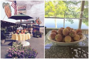Images of peaches and Sara's Fresh Market in SC | Augusta GA Newborn Photographer | Mary Beth's Photography