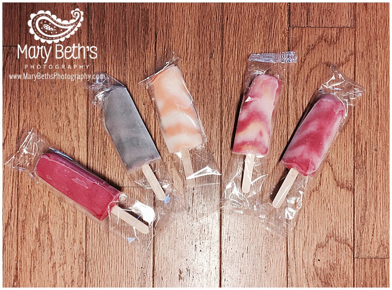 Augusta GA Newborn Photographer's images of Organic Popsicles from Costco | Mary Beth's Photography