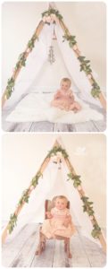 Augusta GA First Birthday Portraits in a floral tent | Mary Beth's Photography | Augusta GA Newborn Photographer, Augusta GA Family Photography