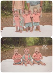Augusta GA Triplets First Birthday Outdoor Portraits | Mary Beth's Photography | Augusta GA Newborn Photographer, Augusta GA Family Photography