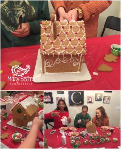 Augusta GA Newborn Photographer's Gingerbread House Tradition of decorating houses with children and friends | Mary Beth's Photography