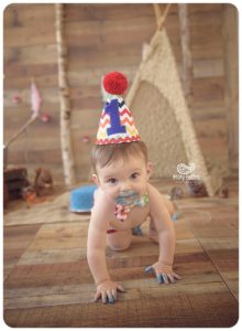 Images from a 1st Birthday and Woodland Cake Smash Session for Mary Beth's Photography in Augusta, GA | Augusta GA Newborn Photographer, Augusta GA Family Photography
