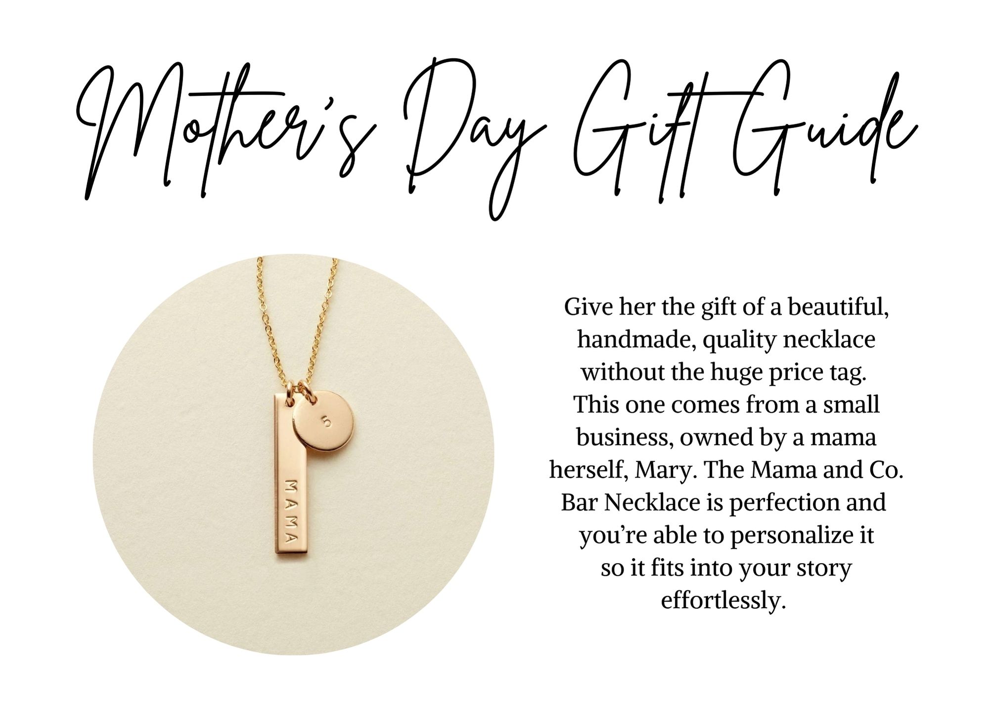 Mother's Day gift necklace
