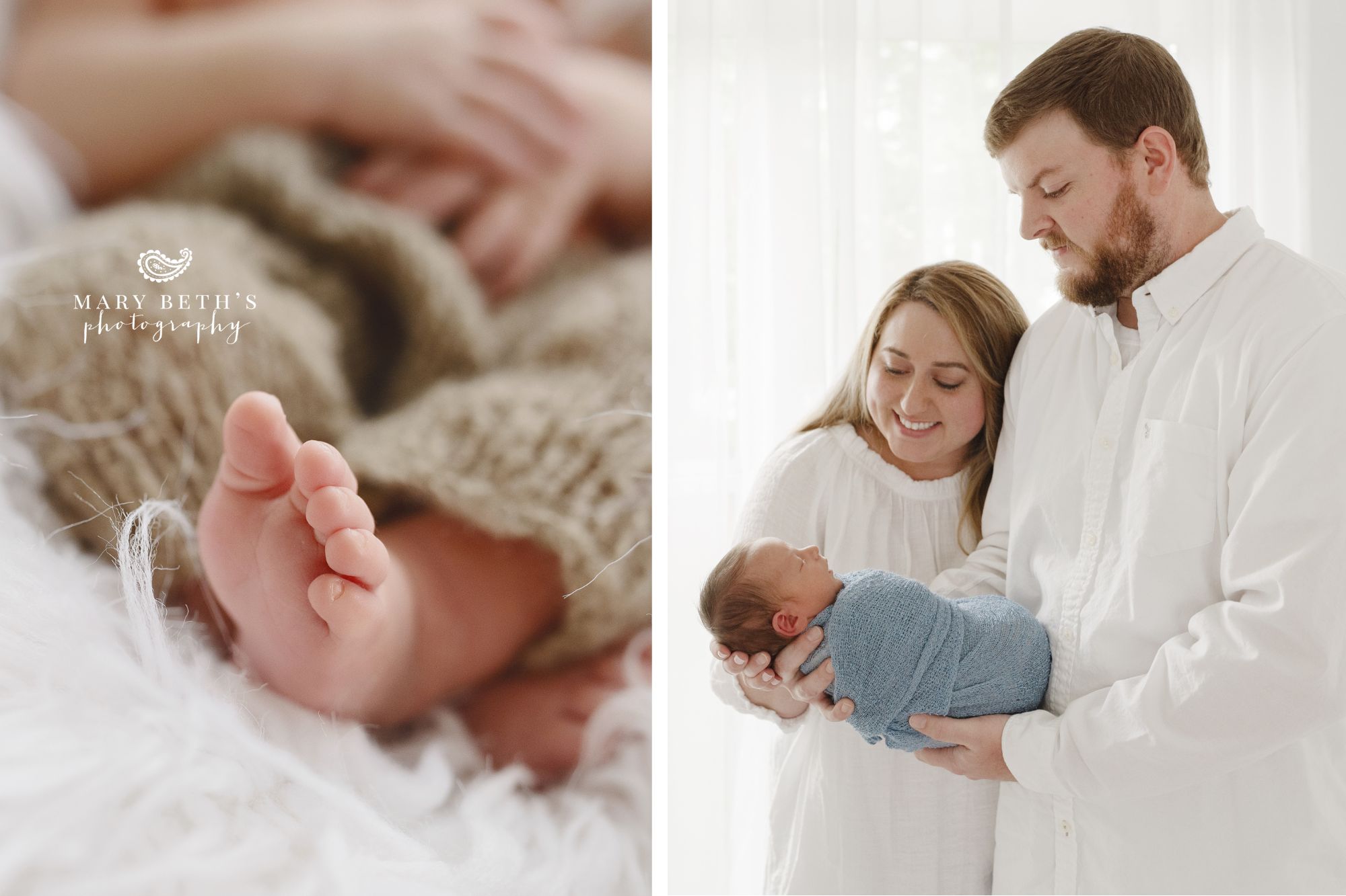 newborn baby boy with mom and dad