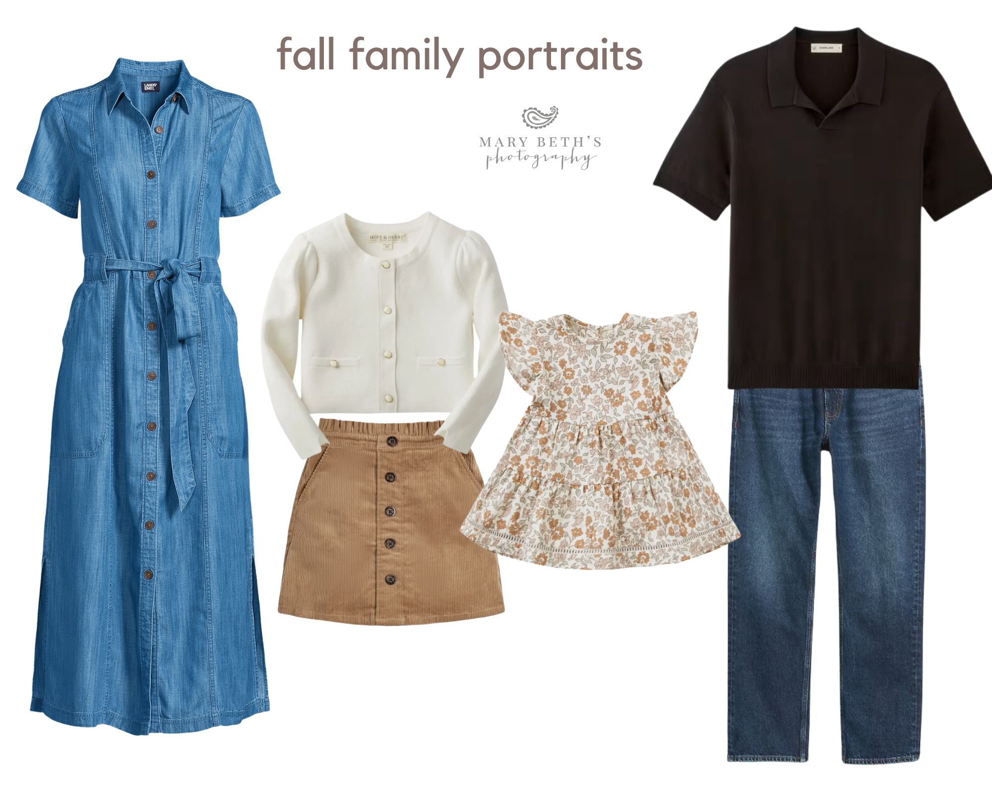 fall family portrait outfits browns