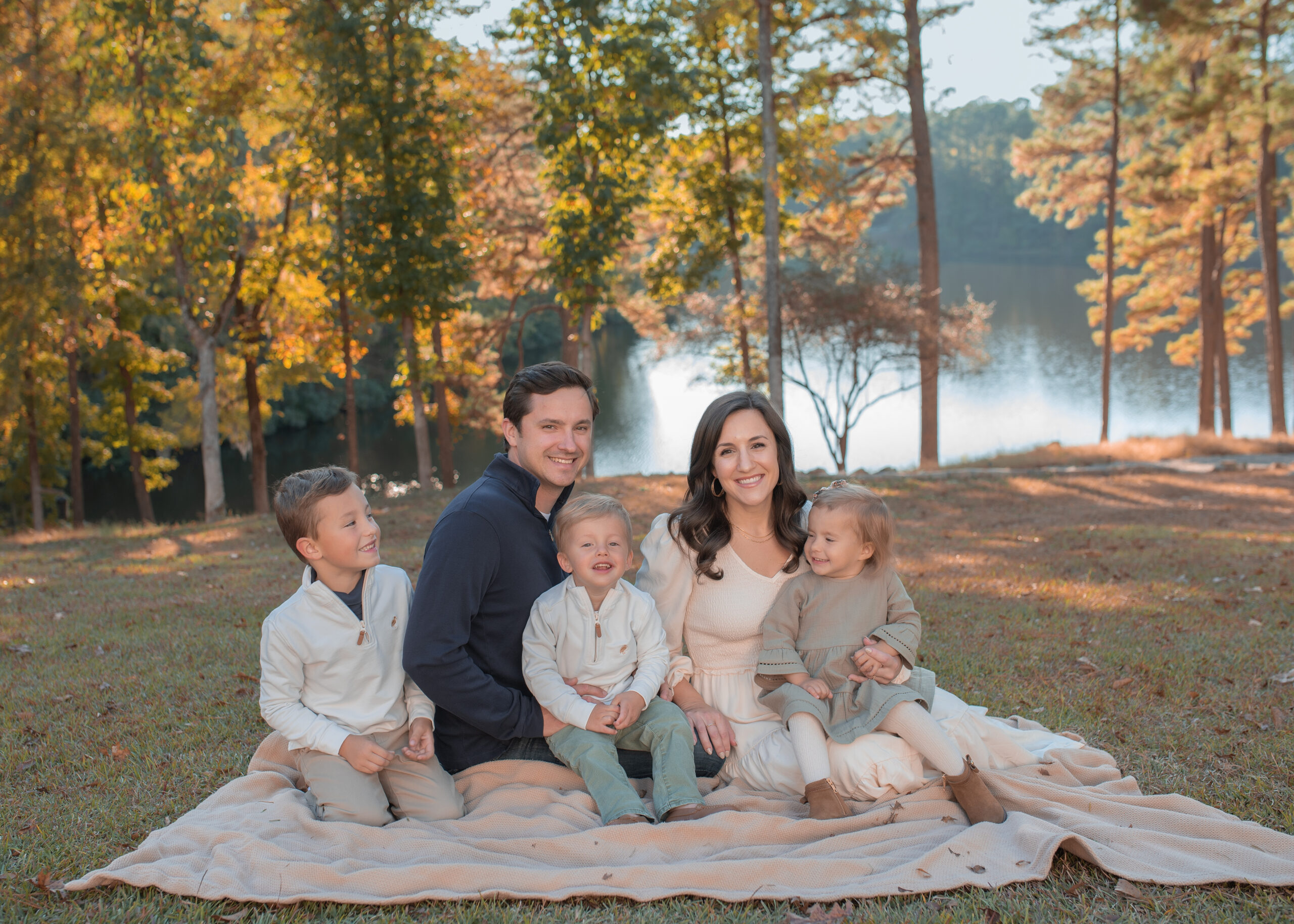 fall family portrait outdoors